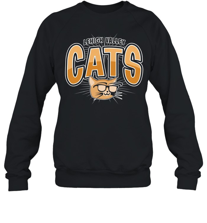 Lehigh Valley Cats nerdy cat with glasses Sweatshirt
