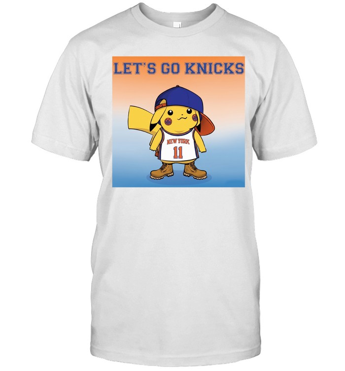 Lets Go Knicks Pikachu Cartoon New York Knicks Finals 2026 Unisex T-Shirt