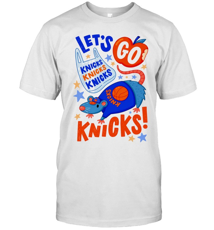 Lets Go New York Knicks Cute Possum Rat Graphic Art Steph Stilwell Unisex T-Shirt