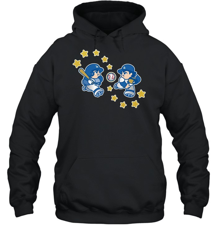 Los Angeles Dodgers hotdog chibi pose Hoodie