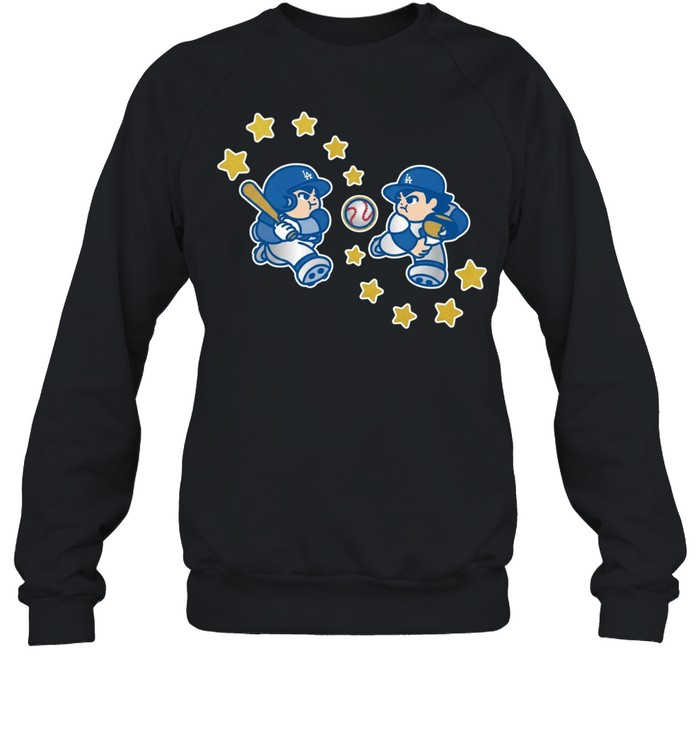 Los Angeles Dodgers hotdog chibi pose Sweatshirt
