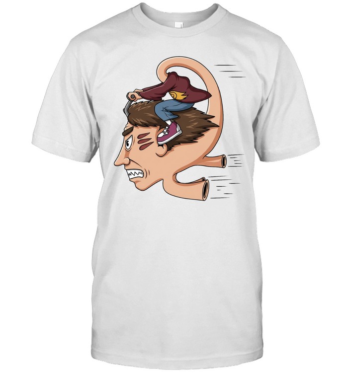 Man riding his own head illustrated Unisex T-Shirt