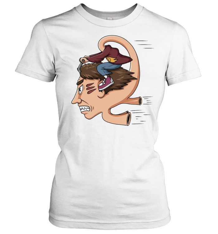 Man riding his own head illustrated Women T-Shirt