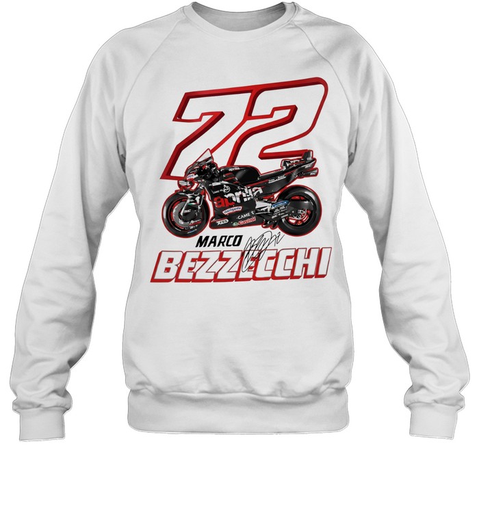 Marco Bezzecchi 72 Aprilia MotoGP Racing signature Sweatshirt