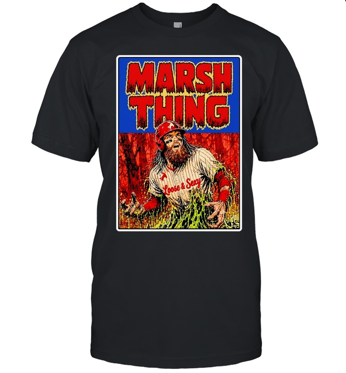 Marsh Thing holding fish Philadelphia Phillies Unisex T-Shirt