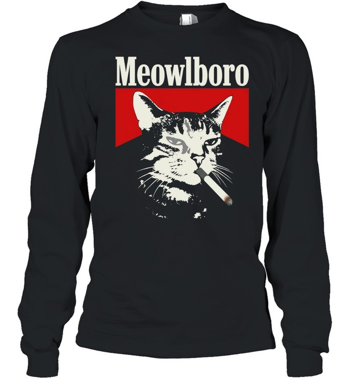 Meowlboro smoking meow cat Long Sleeve Tee