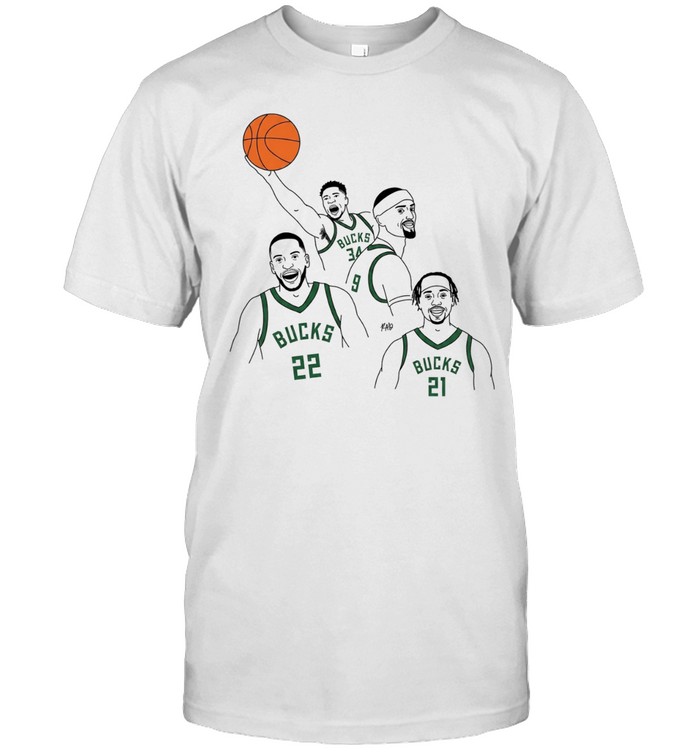 Milwaukee Bucks Giannis Middleton Holiday Line Art Minimalist Basketball Unisex T-Shirt