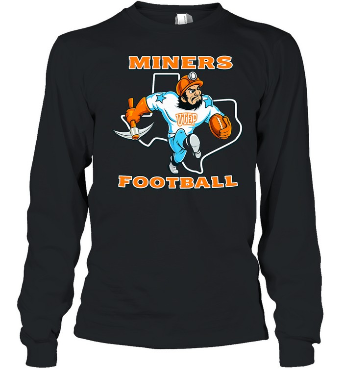 Miners Football Mascot Vintage Sports Long Sleeve Tee