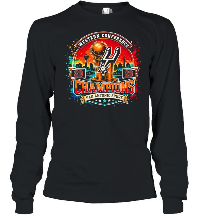 New 2026 Spurs Western Conference Retro Spurs Long Sleeve Tee