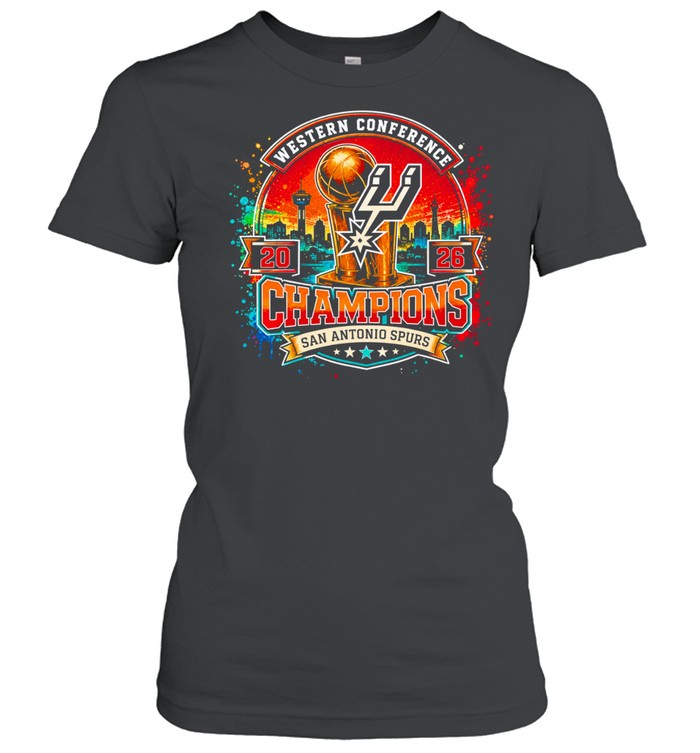 New 2026 Spurs Western Conference Retro Spurs Women T-Shirt