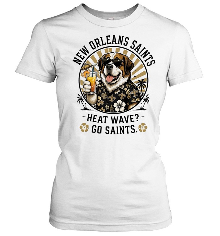 New Orleans Saints heat wave beach vibes mascot Women T-Shirt