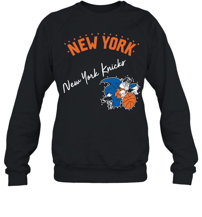 New York Knicks bulldog cape mascot dunking illustration Sweatshirt