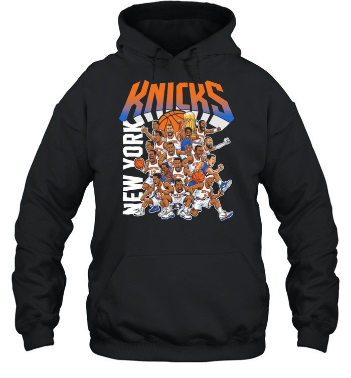 New York Knicks Funny Cartoon Players 2026 Basketball Hoodie
