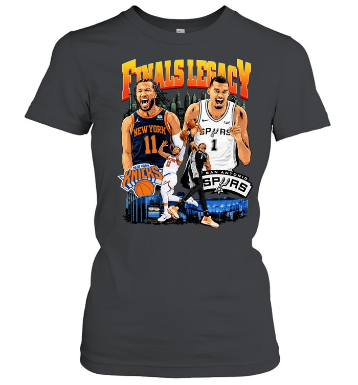 New York Knicks Jalen Brunson San Antonio Spurs Victor Wembanyama Finals Legacy Vintage Finals 2026 Women T-Shirt