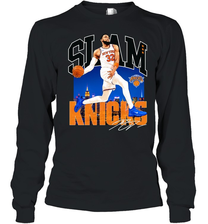 New York Knicks Karl-Anthony Towns SLAM Signature Finals 2026 Long Sleeve Tee