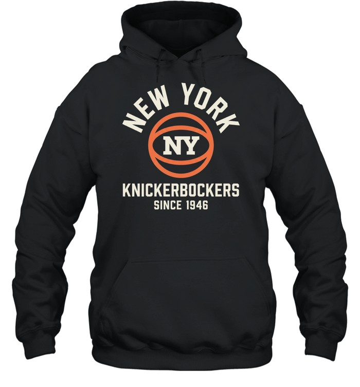 New York Knicks knickerbockers since 1946 wordmark badge Hoodie