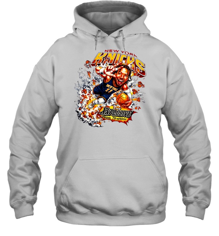 New York Knicks The Explosive Jalen Brunson Caricature Graphic Finals 2026 Hoodie