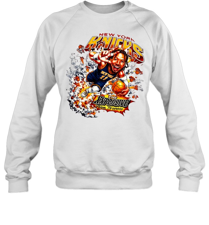 New York Knicks The Explosive Jalen Brunson Caricature Graphic Finals 2026 Sweatshirt
