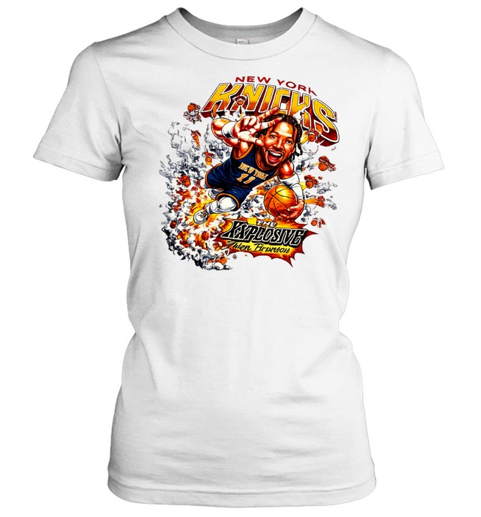 New York Knicks The Explosive Jalen Brunson Caricature Graphic Finals 2026 Women T-Shirt