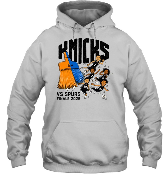 New York Knicks vs Spurs Finals 2026 Broom Sweep Hoodie