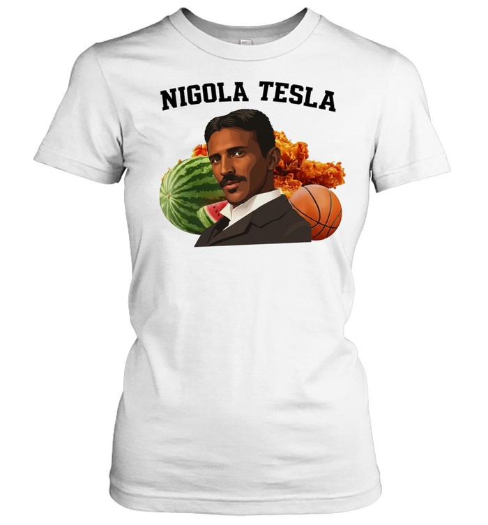 Nigola Tesla Watermelon Fried Chicken Basketball Women T-Shirt