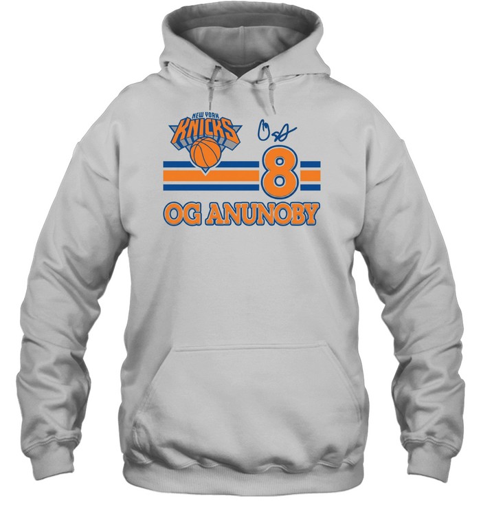 Og Anunoby New York Knicks 8 signature logo Hoodie