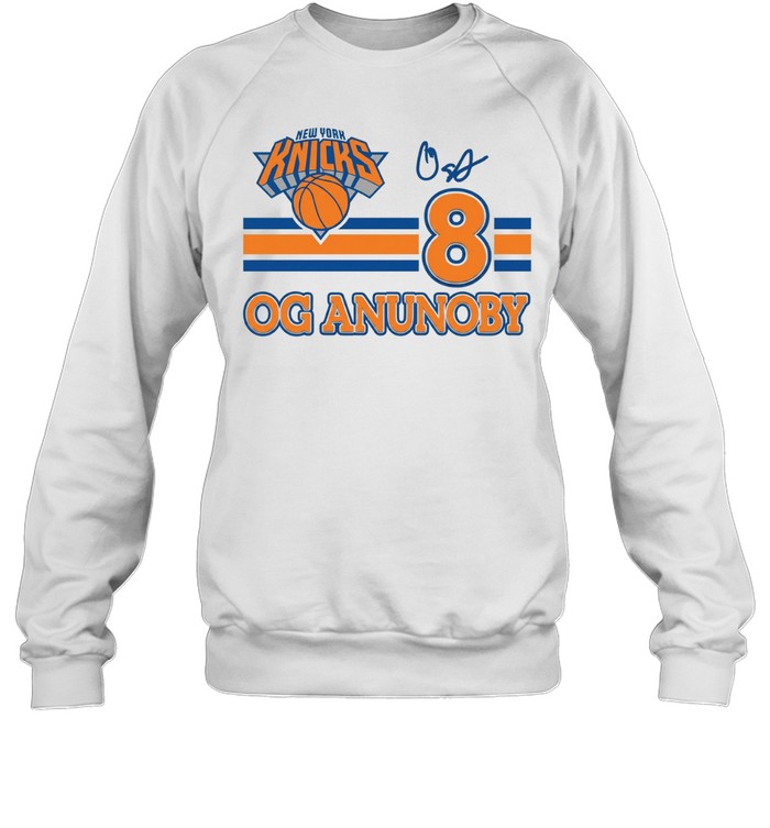 Og Anunoby New York Knicks 8 signature logo Sweatshirt