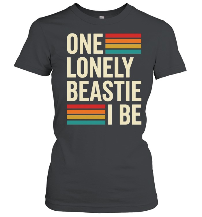 One lonely beastie I be retro stripe bold typography art Women T-Shirt