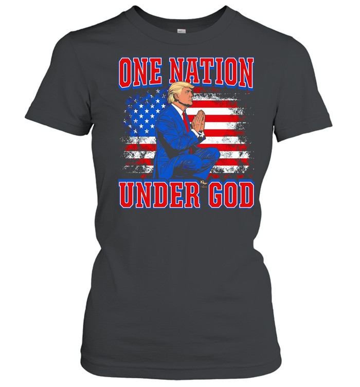 One Nation Under God Trump Illustration Women T-Shirt