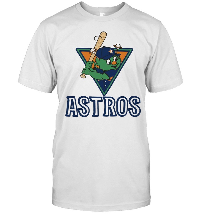 Orbit the Houston Astros Mascot with Saturn Rings and Baseball Unisex T-Shirt
