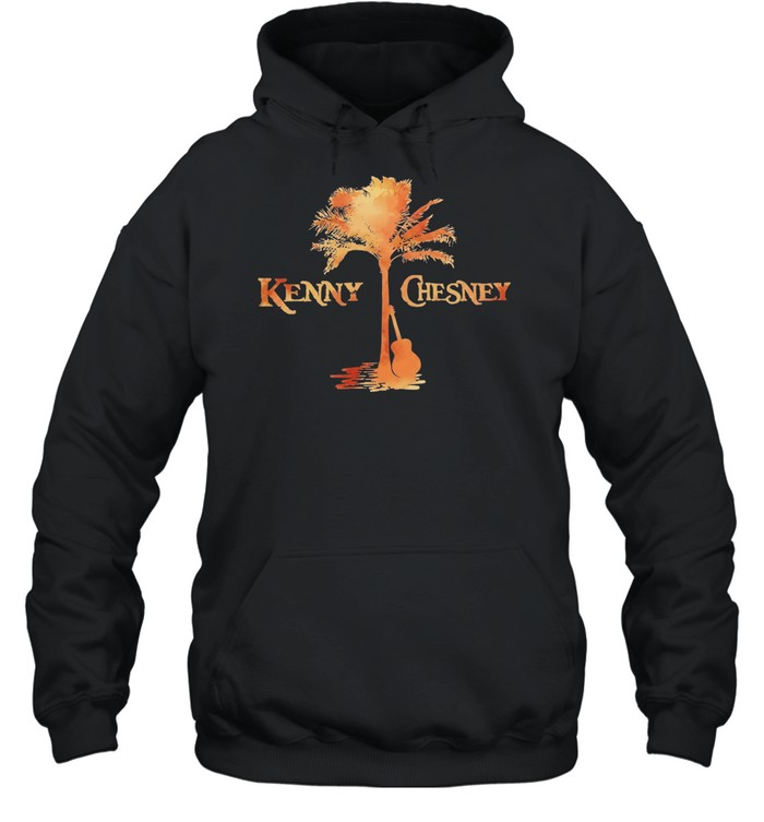 palm tree guitar silhouette vintage Hoodie