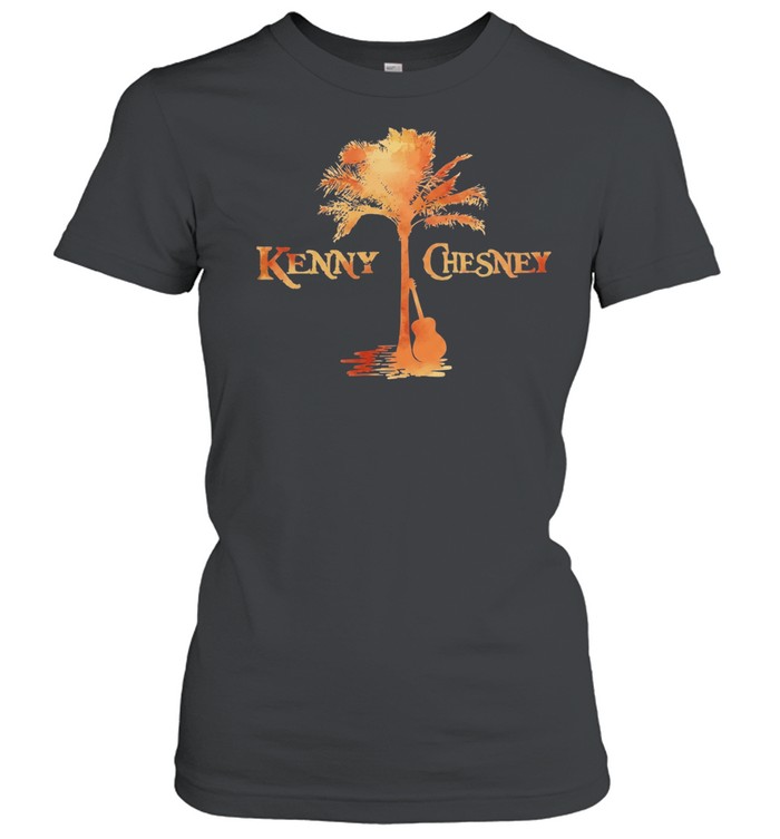 palm tree guitar silhouette vintage Women T-Shirt