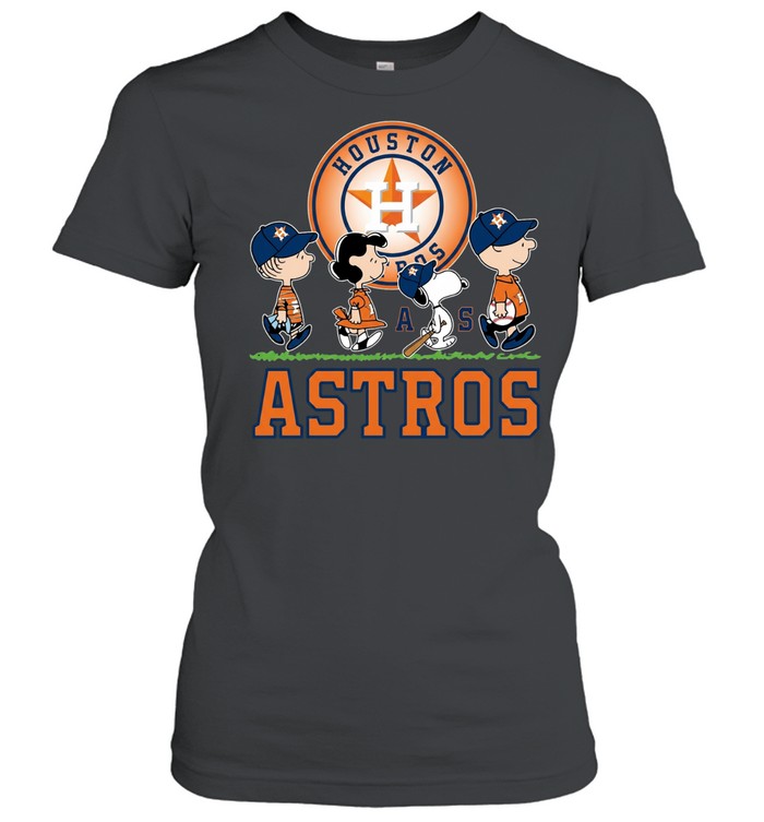 Peanuts characters Houston Astros Snoopy abbey road Women T-Shirt