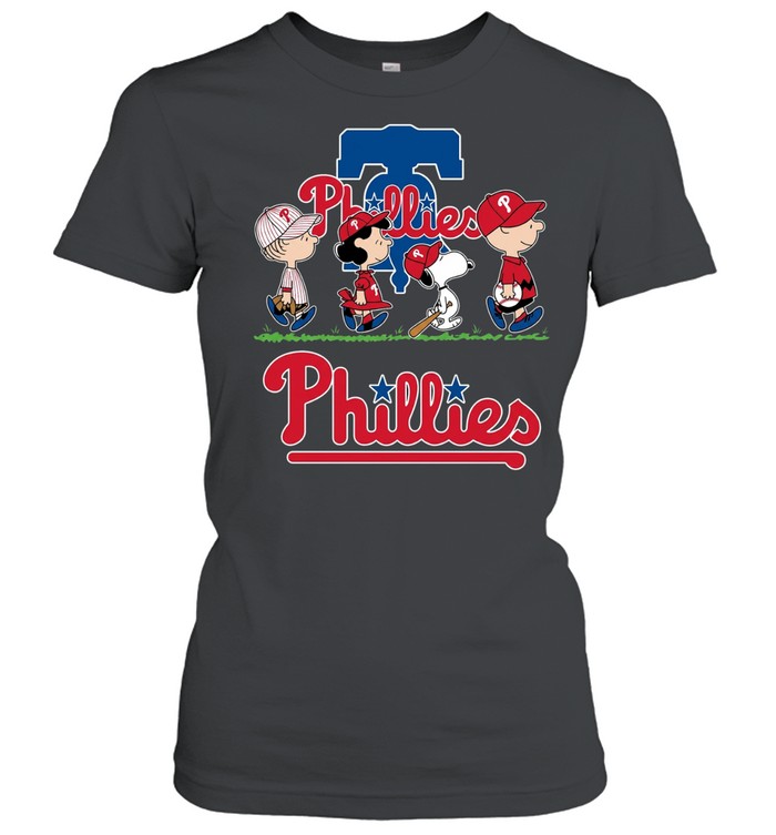 Peanuts characters Philadelphia Phillies abbey road Women T-Shirt