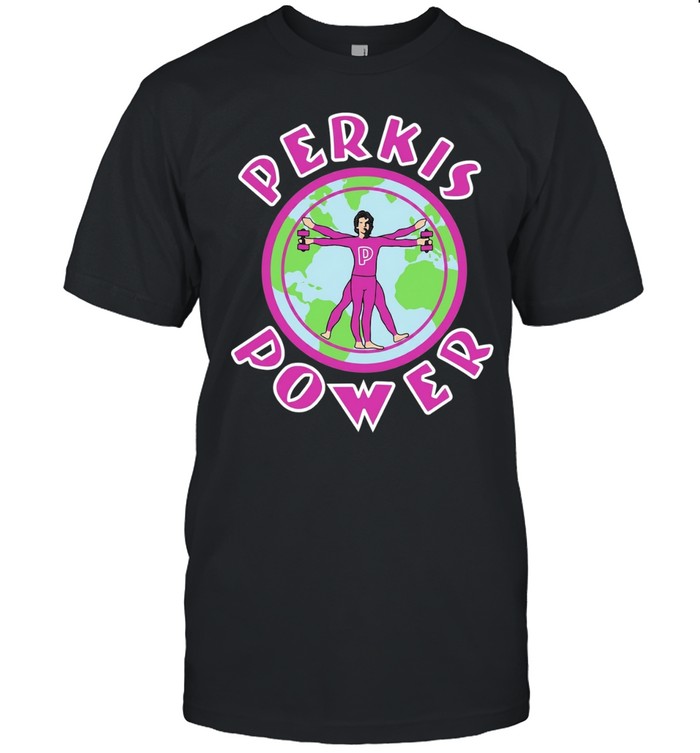Perkis Power Vitruvian man globe retro Unisex T-Shirt