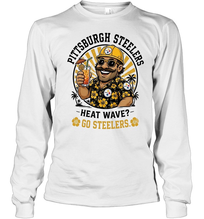 Pittsburgh Steelers heat wave beach vibes mascot Long Sleeve Tee