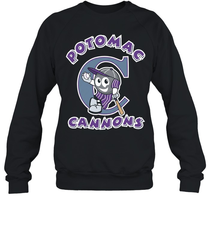 Potomac Cannons Baseball Minor League Team Logo Mascot Character Sweatshirt