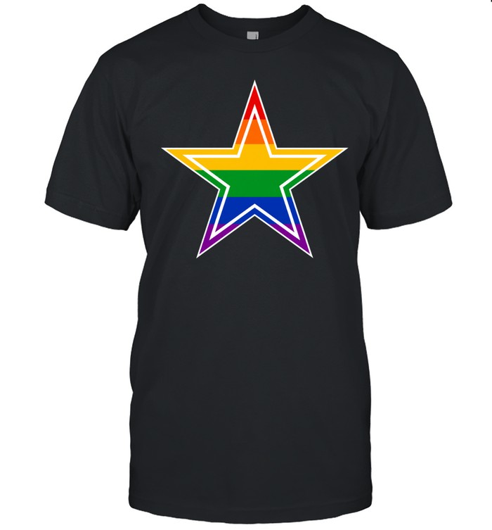 Rainbow Pride Star Dallas Cowboys Rainbow Pride Star Aesthetic Unisex T-Shirt