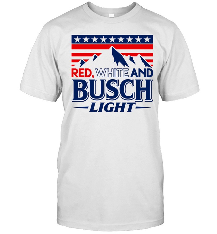 Red White And Busch Light Patriotic Flag Unisex T-Shirt