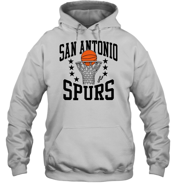 San Antonio Spurs Basketball and Hoop Logo National Basketball Association Hoodie