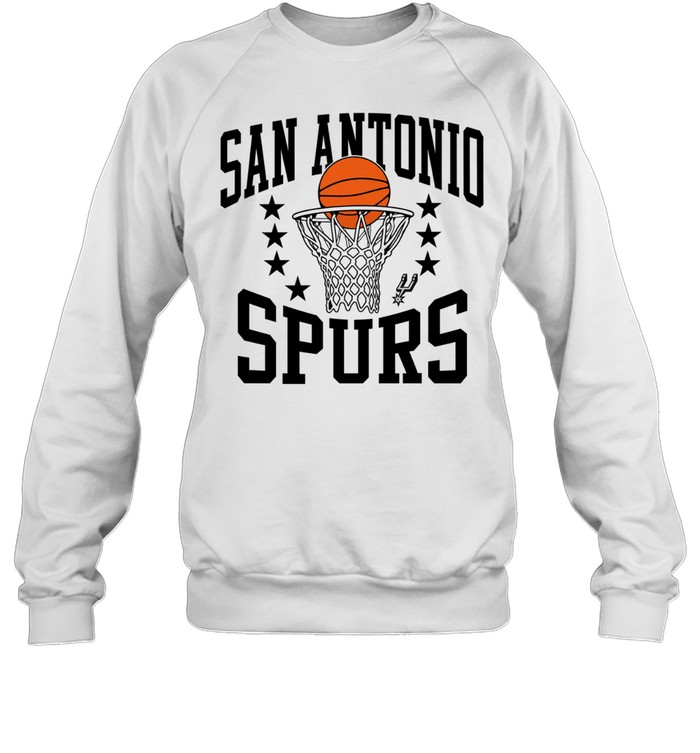 San Antonio Spurs Basketball and Hoop Logo National Basketball Association Sweatshirt