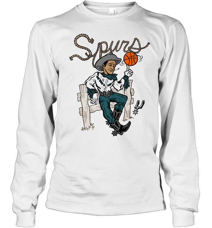 San Antonio Spurs Basketball Cowboy Vintage Long Sleeve Tee