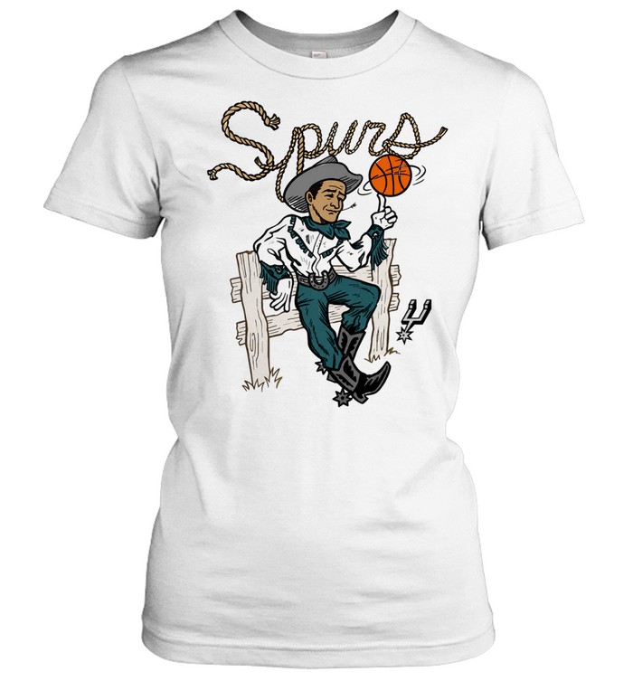 San Antonio Spurs Basketball Cowboy Vintage Women T-Shirt