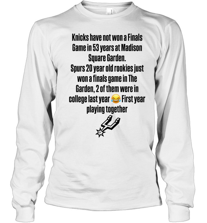 San Antonio Spurs Madison Square Garden Finals Win Streak 2026 Long Sleeve Tee