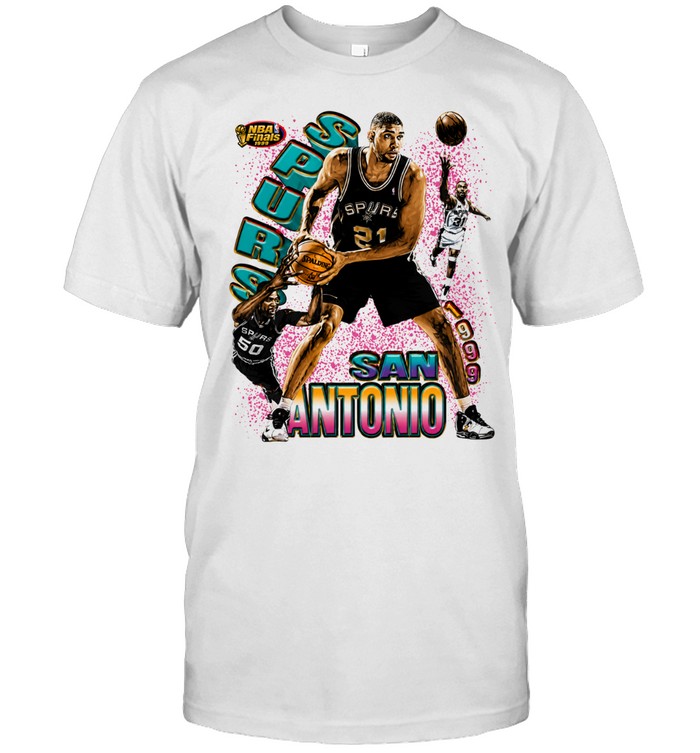 San Antonio Spurs Tim Duncan 1999 Finals Retro Basketball Legends Unisex T-Shirt