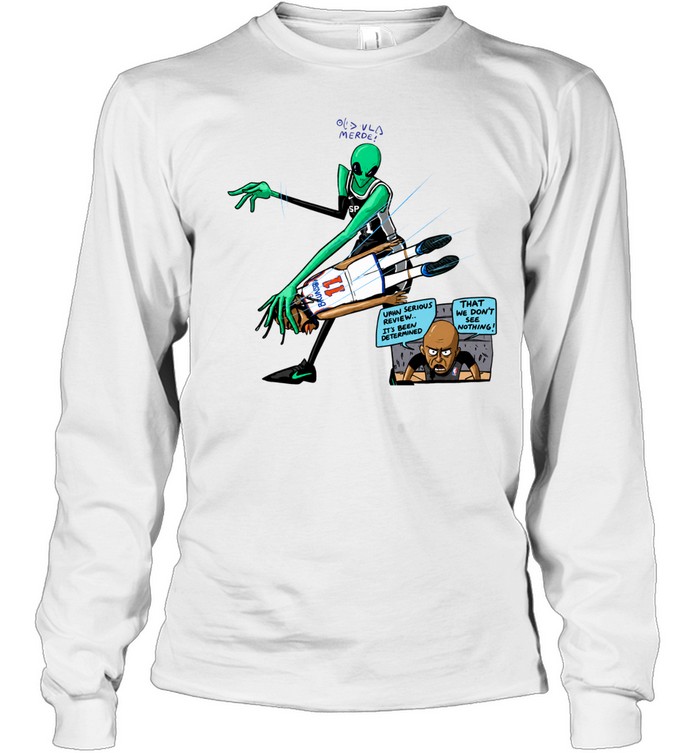 San Antonio Spurs Victor Wembanyama Alien vs New York Knicks Jalen Brunson Merde Comic Finals 2026 Long Sleeve Tee