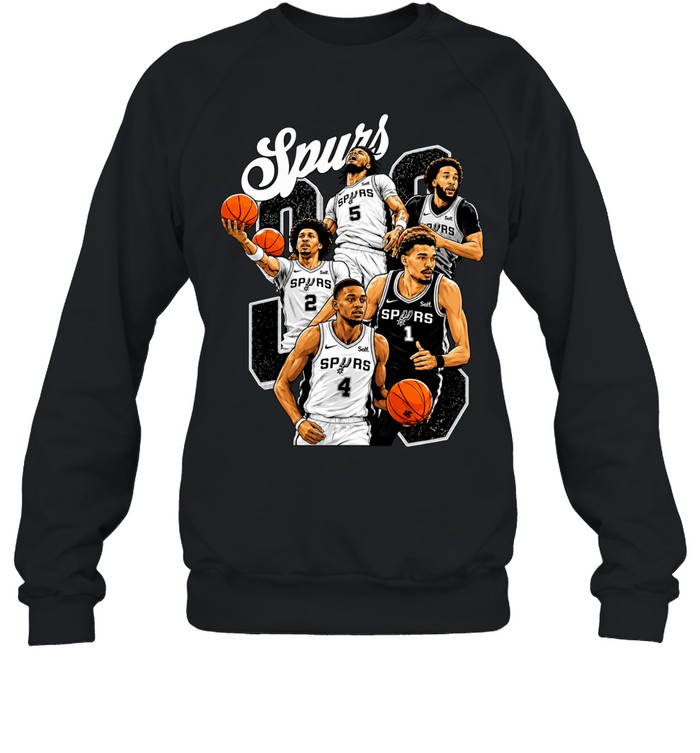 San Antonio Spurs Victor Wembanyama Stephon Castle Devin Vassell Vintage Bootleg Finals 2026 Sweatshirt