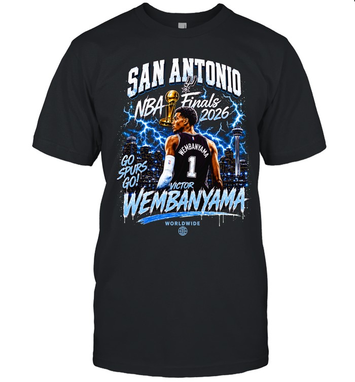 San Antonio Spurs Victor Wembanyama Vintage Lightning Graphic Basketball Finals 2026 Unisex T-Shirt