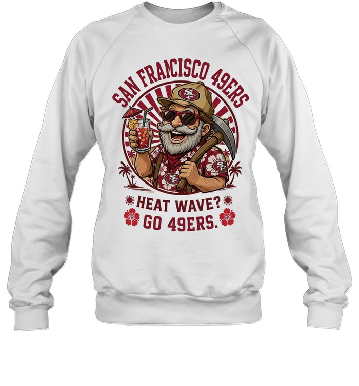 San Francisco 49ers heat wave beach vibes mascot Long Sleeve Tee