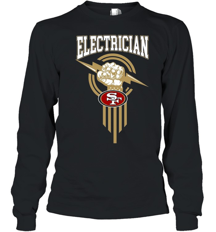 San Francisco 49ers x Electrician logo Long Sleeve Tee